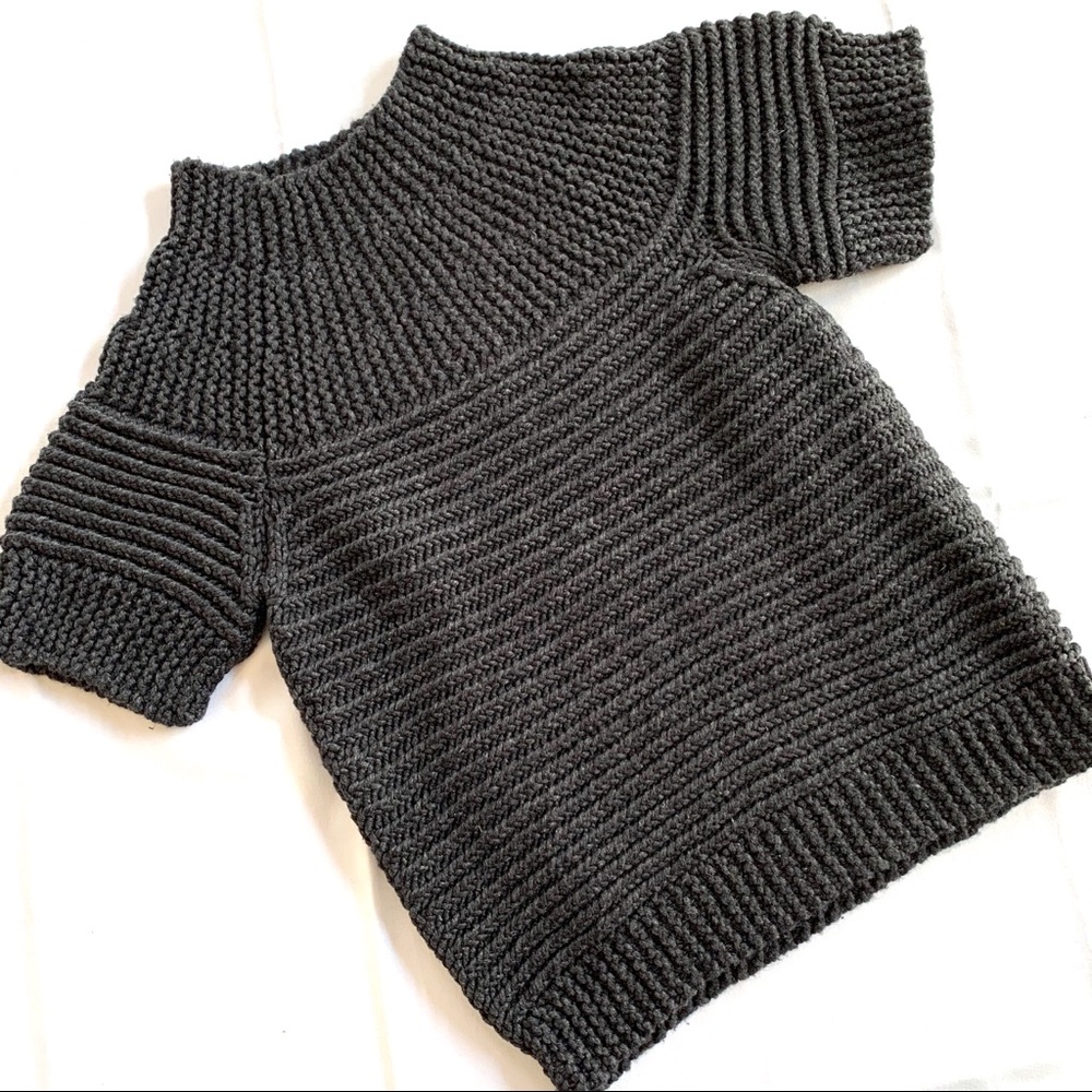 Bamford gray Cashmere sweater short sleeve sz L